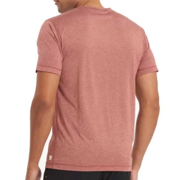 Vuori Shirt Mens Medium L Orange Gym Running Vented Yoga Feather Pocket T - Picture 2 of 11